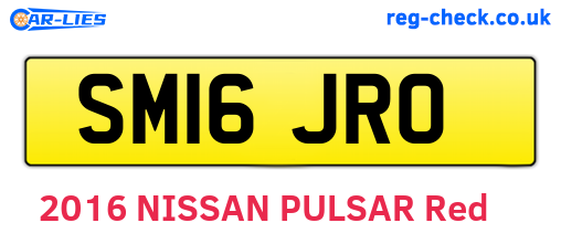 SM16JRO are the vehicle registration plates.
