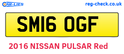 SM16OGF are the vehicle registration plates.