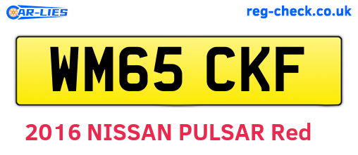 WM65CKF are the vehicle registration plates.