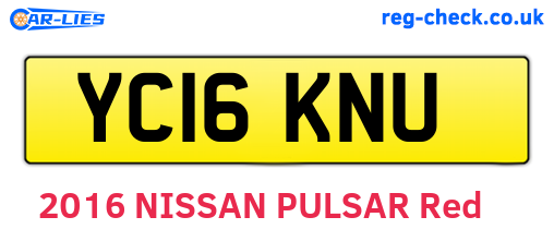 YC16KNU are the vehicle registration plates.