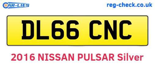 DL66CNC are the vehicle registration plates.