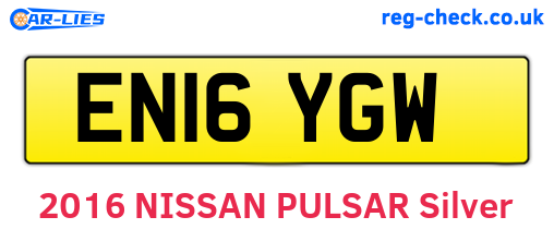 EN16YGW are the vehicle registration plates.