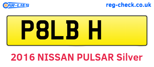 P8LBH are the vehicle registration plates.