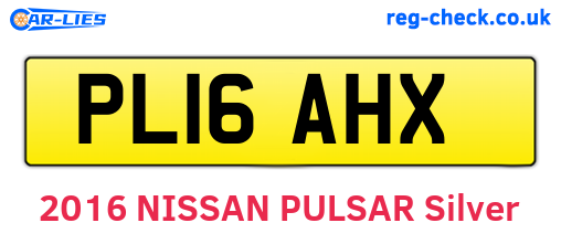 PL16AHX are the vehicle registration plates.
