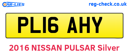 PL16AHY are the vehicle registration plates.