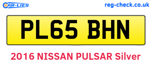 PL65BHN are the vehicle registration plates.
