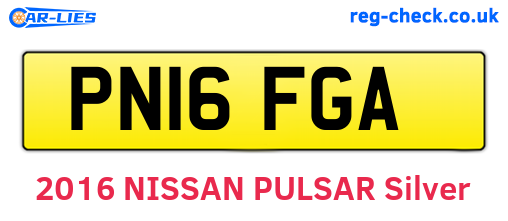 PN16FGA are the vehicle registration plates.