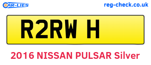 R2RWH are the vehicle registration plates.
