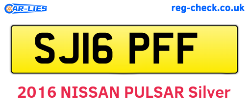 SJ16PFF are the vehicle registration plates.