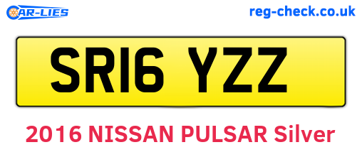 SR16YZZ are the vehicle registration plates.