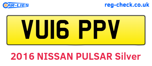 VU16PPV are the vehicle registration plates.