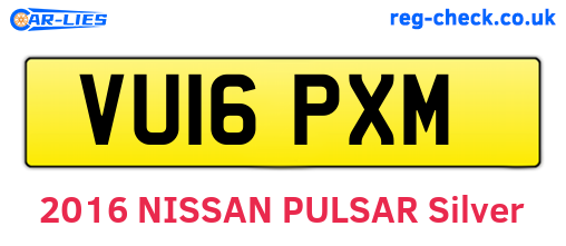 VU16PXM are the vehicle registration plates.