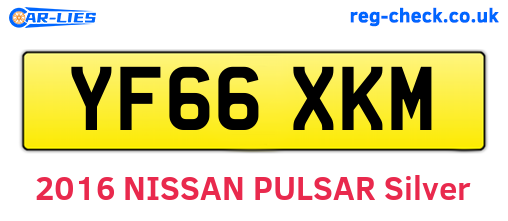 YF66XKM are the vehicle registration plates.