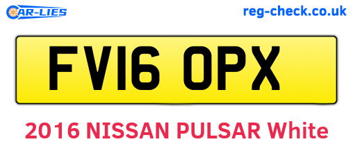 FV16OPX are the vehicle registration plates.
