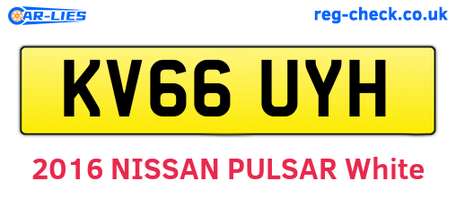 KV66UYH are the vehicle registration plates.