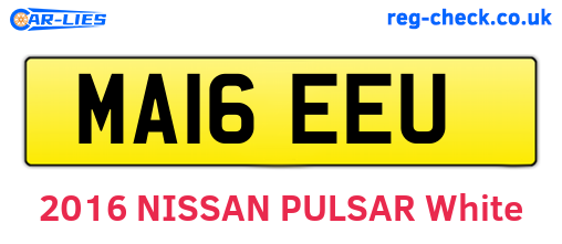 MA16EEU are the vehicle registration plates.
