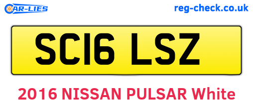 SC16LSZ are the vehicle registration plates.