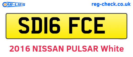 SD16FCE are the vehicle registration plates.