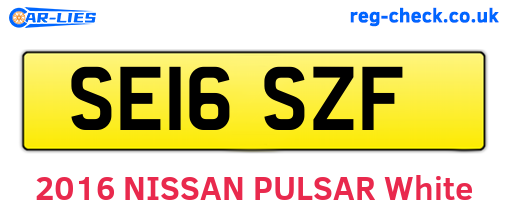 SE16SZF are the vehicle registration plates.