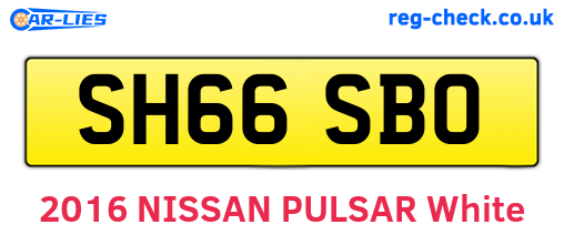 SH66SBO are the vehicle registration plates.