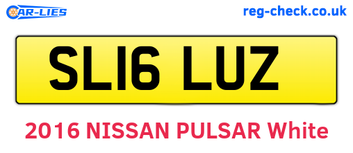 SL16LUZ are the vehicle registration plates.