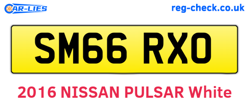 SM66RXO are the vehicle registration plates.