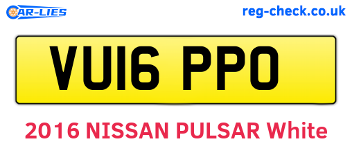VU16PPO are the vehicle registration plates.