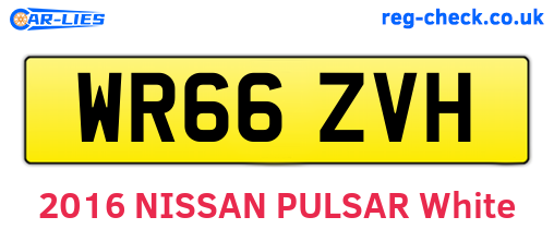 WR66ZVH are the vehicle registration plates.