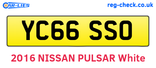 YC66SSO are the vehicle registration plates.