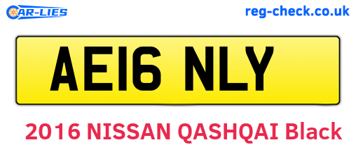 AE16NLY are the vehicle registration plates.