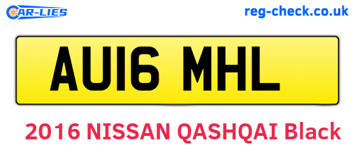 AU16MHL are the vehicle registration plates.
