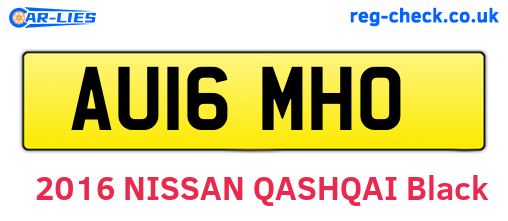 AU16MHO are the vehicle registration plates.