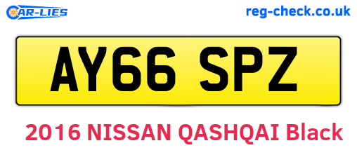 AY66SPZ are the vehicle registration plates.