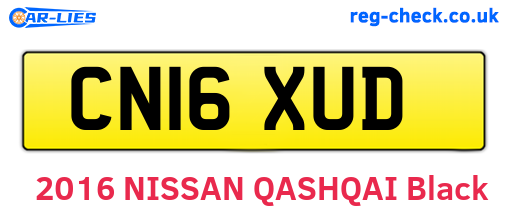 CN16XUD are the vehicle registration plates.