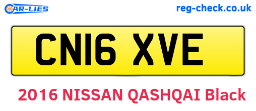 CN16XVE are the vehicle registration plates.