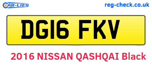 DG16FKV are the vehicle registration plates.