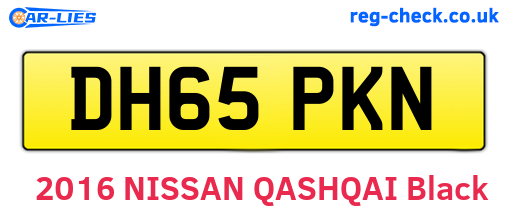 DH65PKN are the vehicle registration plates.