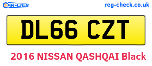 DL66CZT are the vehicle registration plates.