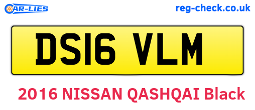 DS16VLM are the vehicle registration plates.