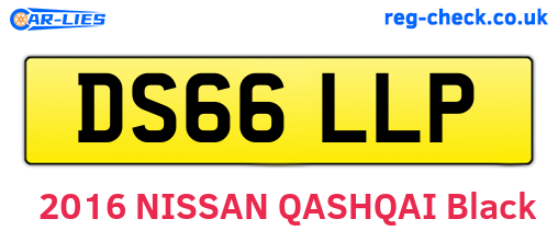 DS66LLP are the vehicle registration plates.