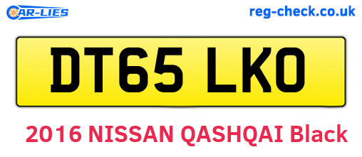 DT65LKO are the vehicle registration plates.