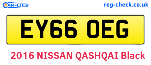 EY66OEG are the vehicle registration plates.