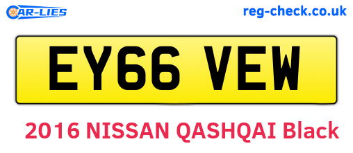 EY66VEW are the vehicle registration plates.