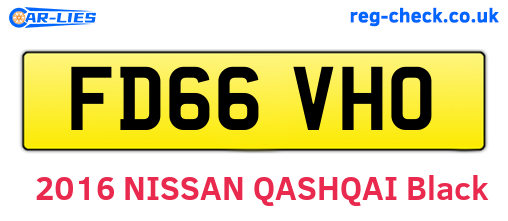FD66VHO are the vehicle registration plates.