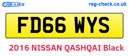 FD66WYS are the vehicle registration plates.