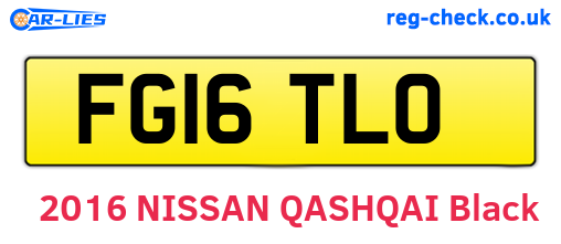 FG16TLO are the vehicle registration plates.