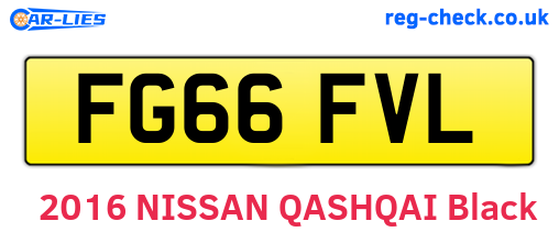 FG66FVL are the vehicle registration plates.