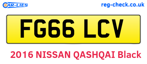 FG66LCV are the vehicle registration plates.