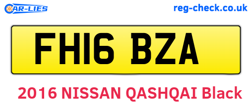 FH16BZA are the vehicle registration plates.