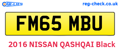 FM65MBU are the vehicle registration plates.